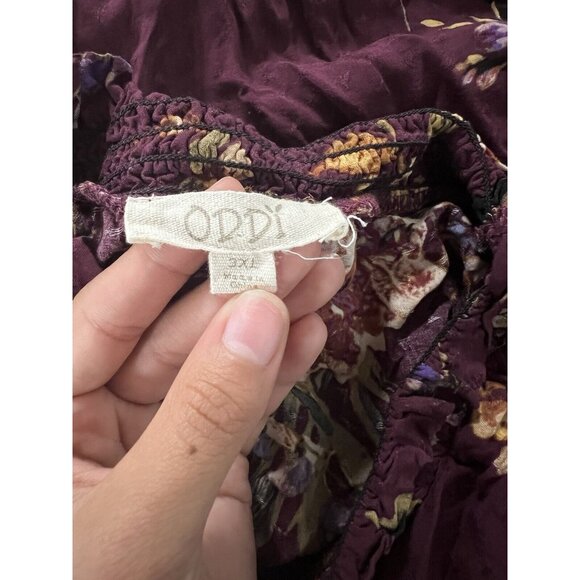 Oddy Womens Tunic Size 3XL Floral Lace Ruffles Peasant Cottagecore Modern Career - Picture 8 of 10